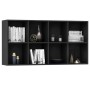 Black plywood shelving/sideboard 66x30x130 cm by vidaXL, Bookcases and shelves - Ref: Foro24-800154, Price: 93,64 €, Discount: %