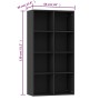 Black plywood shelving/sideboard 66x30x130 cm by vidaXL, Bookcases and shelves - Ref: Foro24-800154, Price: 93,64 €, Discount: %