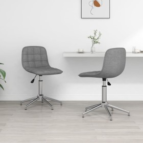 Swivel dining chairs 2 units light gray fabric by vidaXL, dining chairs - Ref: Foro24-334051, Price: 90,58 €, Discount: %