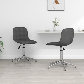 Swivel dining chairs 2 units dark gray fabric by vidaXL, dining chairs - Ref: Foro24-334052, Price: 89,65 €, Discount: %