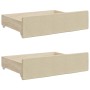 Bed drawers 2 pcs engineered wood and cream color fabric by vidaXL, Beds and accessories - Ref: Foro24-833914, Price: 56,62 €...