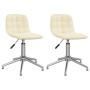 Swivel dining chairs 2 units cream fabric by vidaXL, dining chairs - Ref: Foro24-334053, Price: 78,84 €, Discount: %