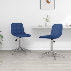 Swivel dining chairs 2 units blue fabric by vidaXL, dining chairs - Ref: Foro24-334055, Price: 67,99 €, Discount: %