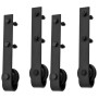 Black steel sliding door hardware kit 2 units 183 cm by vidaXL, doorframes - Ref: Foro24-3059844, Price: 104,77 €, Discount: %