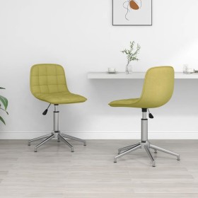 Swivel dining chairs 2 units green fabric by vidaXL, dining chairs - Ref: Foro24-334056, Price: 78,24 €, Discount: %