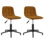 Swivel dining chairs 2 units brown velvet by vidaXL, dining chairs - Ref: Foro24-334073, Price: 88,99 €, Discount: %