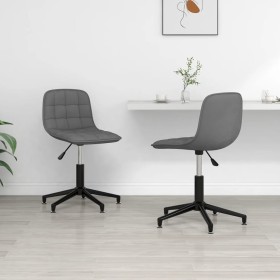 Swivel dining chairs 2 units dark gray velvet by vidaXL, dining chairs - Ref: Foro24-334076, Price: 88,99 €, Discount: %