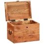 Caja de almacenaje madera maciza de acacia 39x28x31 cm de vidaXL, Baúles de almacenamiento - Ref: Foro24-338482, Precio: 72,3...