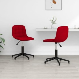 2pcs Red Wine Red Velvet Swivel Dining Chairs by vidaXL, dining chairs - Ref: Foro24-334081, Price: 77,99 €, Discount: %