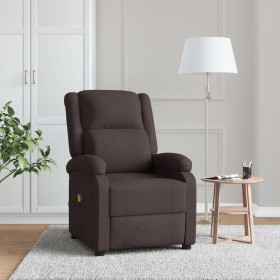 Sillón de masaje de tela marrón oscuro de vidaXL, Sillones de masaje eléctricos - Ref: Foro24-342431, Precio: 254,99 €, Descu...