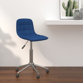 Silla de comedor giratoria tela azul de vidaXL, Sillas de comedor - Ref: Foro24-334087, Precio: 57,99 €, Descuento: %