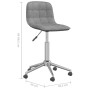 Swivel dining chairs 2 pcs light gray fabric by vidaXL, dining chairs - Ref: Foro24-334093, Price: 74,95 €, Discount: %