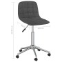 Swivel dining chairs 2 units dark gray fabric by vidaXL, dining chairs - Ref: Foro24-334094, Price: 78,07 €, Discount: %