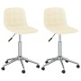 Swivel dining chairs 2 units cream fabric by vidaXL, dining chairs - Ref: Foro24-334095, Price: 73,73 €, Discount: %