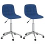 Swivel dining chairs 2 units blue fabric by vidaXL, dining chairs - Ref: Foro24-334097, Price: 79,35 €, Discount: %