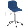 Swivel dining chairs 2 units blue fabric by vidaXL, dining chairs - Ref: Foro24-334097, Price: 79,35 €, Discount: %