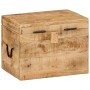 Caja de almacenaje madera maciza de mango 39x28x31 cm de vidaXL, Baúles de almacenamiento - Ref: Foro24-338483, Precio: 80,69...