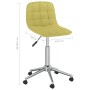 Swivel dining chairs 2 units green fabric by vidaXL, dining chairs - Ref: Foro24-334098, Price: 69,21 €, Discount: %