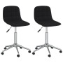 Swivel dining chairs 2 units black fabric by vidaXL, dining chairs - Ref: Foro24-334099, Price: 78,59 €, Discount: %