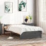 Estructura de cama madera maciza gris 100x200 cm de vidaXL, Camas y somieres - Ref: Foro24-815036, Precio: 149,28 €, Descuent...