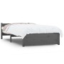 Estructura de cama madera maciza gris 100x200 cm de vidaXL, Camas y somieres - Ref: Foro24-815036, Precio: 149,99 €, Descuent...