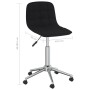 Swivel dining chairs 2 units black fabric by vidaXL, dining chairs - Ref: Foro24-334099, Price: 78,59 €, Discount: %