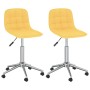 Swivel dining chairs 2 units yellow fabric by vidaXL, dining chairs - Ref: Foro24-334100, Price: 70,99 €, Discount: %