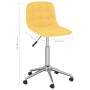 Swivel dining chairs 2 units yellow fabric by vidaXL, dining chairs - Ref: Foro24-334100, Price: 70,99 €, Discount: %