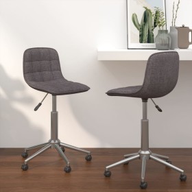 Swivel dining chairs 2 units taupe gray fabric by vidaXL, dining chairs - Ref: Foro24-334102, Price: 78,07 €, Discount: %