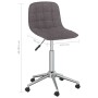 Swivel dining chairs 2 units taupe gray fabric by vidaXL, dining chairs - Ref: Foro24-334102, Price: 78,99 €, Discount: %