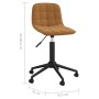 Brown Velvet Swivel Dining Chair by vidaXL, dining chairs - Ref: Foro24-334104, Price: 57,96 €, Discount: %