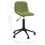 Light Green Velvet Swivel Dining Chair by vidaXL, dining chairs - Ref: Foro24-334108, Price: 58,77 €, Discount: %