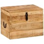 Caja de almacenaje madera maciza de mango 39x28x31 cm de vidaXL, Baúles de almacenamiento - Ref: Foro24-338483, Precio: 80,69...