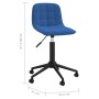 Blue Velvet Swivel Dining Chair by vidaXL, dining chairs - Ref: Foro24-334110, Price: 58,77 €, Discount: %