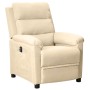 Sillón reclinable eléctrico de tela crema de vidaXL, Sillones - Ref: Foro24-3098972, Precio: 237,79 €, Descuento: %