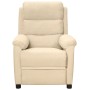 Sillón reclinable eléctrico de tela crema de vidaXL, Sillones - Ref: Foro24-3098972, Precio: 237,79 €, Descuento: %