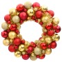 Red and gold polystyrene Christmas wreath 45 cm by vidaXL, Festive decorations - Ref: Foro24-356125, Price: 38,99 €, Discount: %