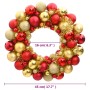 Red and gold polystyrene Christmas wreath 45 cm by vidaXL, Festive decorations - Ref: Foro24-356125, Price: 38,99 €, Discount: %