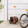 Bicycle trailer for dogs iron Oxford cloth orange gray by vidaXL, pet strollers - Ref: Foro24-93865, Price: 103,50 €, Discoun...