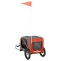 Bicycle trailer for dogs iron Oxford cloth orange gray by vidaXL, pet strollers - Ref: Foro24-93865, Price: 103,50 €, Discoun...