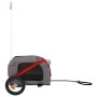 Bicycle pet trailer, iron frame, Oxford fabric in red and grey. by vidaXL, pet strollers - Ref: Foro24-93866, Price: 103,99 €...