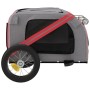 Bicycle pet trailer, iron frame, Oxford fabric in red and grey. by vidaXL, pet strollers - Ref: Foro24-93866, Price: 103,99 €...