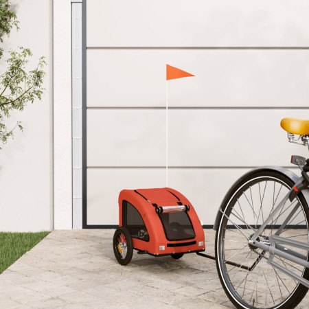 Fahrradanhänger Haustiere Bügeleisen Oxford Stoff orange von vidaXL, Kinderwagen für Haustiere - Ref: Foro24-93949, Preis: 10...