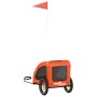 Bicycle pet trailer, iron frame, Oxford fabric, orange by vidaXL, pet strollers - Ref: Foro24-93949, Price: 102,33 €, Discoun...