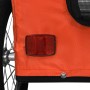 Fahrradanhänger Haustiere Bügeleisen Oxford Stoff orange von vidaXL, Kinderwagen für Haustiere - Ref: Foro24-93949, Preis: 10...