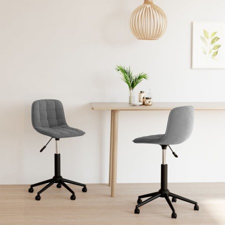 Swivel dining chairs 2 units dark gray velvet by vidaXL, dining chairs - Ref: Foro24-334118, Price: 73,99 €, Discount: %