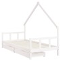 Children's bed frame and white pine wood drawers 90x190 cm by vidaXL, Cribs and beds for children - Ref: Foro24-834547, Price...