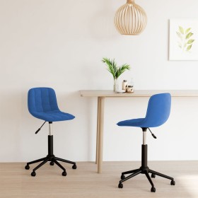 Swivel dining chairs 2 pcs blue velvet by vidaXL, dining chairs - Ref: Foro24-334121, Price: 70,99 €, Discount: %