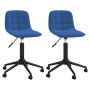 Swivel dining chairs 2 pcs blue velvet by vidaXL, dining chairs - Ref: Foro24-334121, Price: 70,34 €, Discount: %