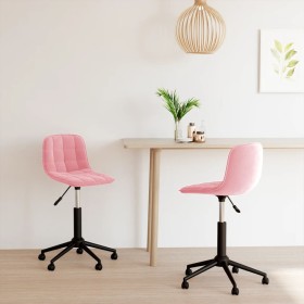 Swivel Dining Chairs 2 Pack Pink Velvet by vidaXL, dining chairs - Ref: Foro24-334122, Price: 119,99 €, Discount: %